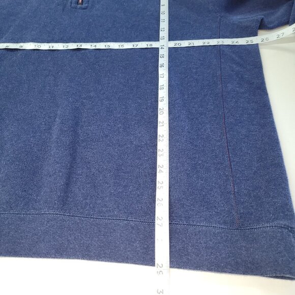 Tommy Bahama Sweater Mens XXL Reversible 1/4 Zip Golf Pullover Blue Green Logo - Picture 13 of 14